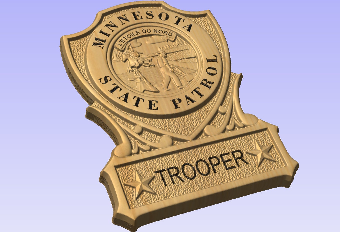 Minnesota State Patrol Badge Plaque: Personalized CNC Cut Sign